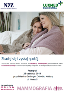 mammografia Frampol czerwiec 2019