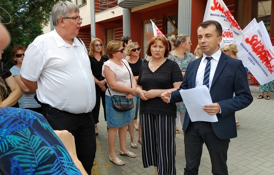 protest pracownicy dps teodorowka